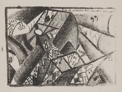 Ohne Titel (Universelle Landschaft) aus "Poesie von Majakowski" von Kazimir Severinovich Malevich