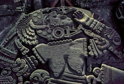 Amerika; Archäologie; Mexiko; Templo Mayor; Großer Tempel der Azteken; Coyolxauqui, 2010 (Foto) von Kenneth Garrett