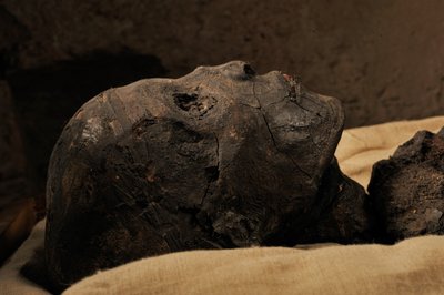 Mumie von König Tut, mm7864; 18. Dynastie; Neues Reich; Ägyptisches Museum; Kairo; Ägypten, 2005 von Kenneth Garrett
