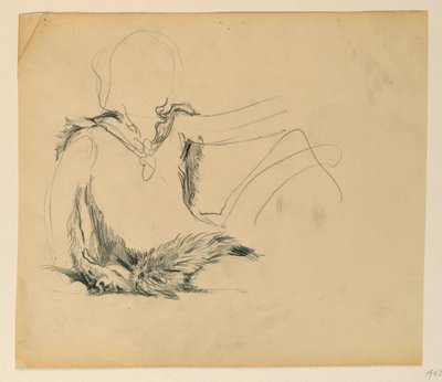 Studie für "Jagd", "Der Fortschritt der Zivilisation: Jagd, Viehzucht, Landwirtschaft" State Capitol, Des Moines, IA von Kenyon Cox