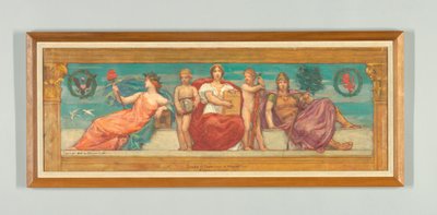 Das Gesetzesstatut, Studie für das rechte Panel von "Die Herrschaft des Gesetzes," Fries für das Berufungsgericht, New York von Kenyon Cox