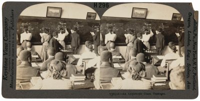 "Eine Arithmetikklasse, Tuskegee, Alabama", ca. 1900 von Keystone View Company