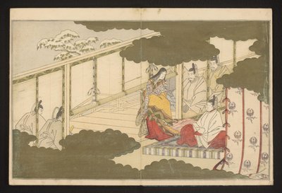 Eine Gerichtsszene im Schnee von Kitagawa Utamaro