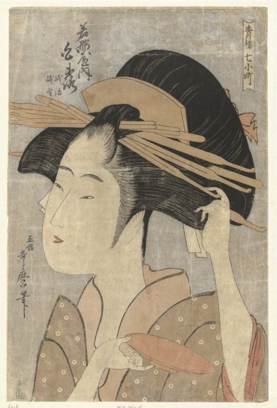 Büste der Kurtisane Shiratsuya aus dem Wakanaya-Haus von Kitagawa Utamaro