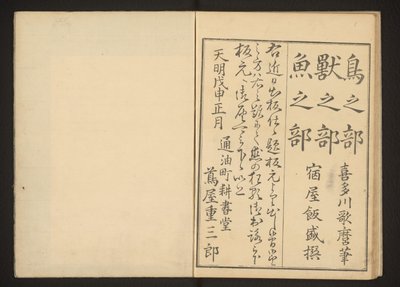 Kolophon von Kitagawa Utamaro