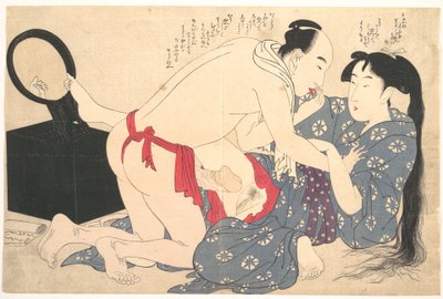 Erotischer Druck von Kitagawa Utamaro