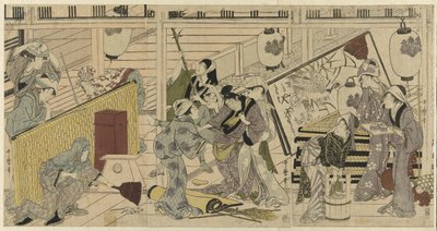 Hausreinigung zur Vorbereitung auf das neue Jahr von Kitagawa Utamaro