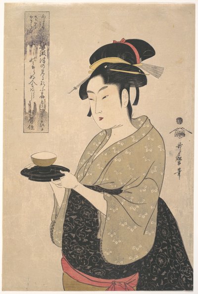 Okita vom Naniwa-ya Teehaus von Kitagawa Utamaro