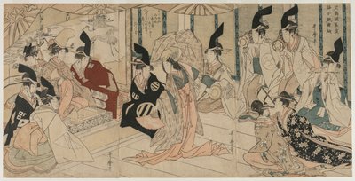 Szene aus dem Stück Der Schatz der treuen Vasallen (Chushingura) von Kitagawa Utamaro
