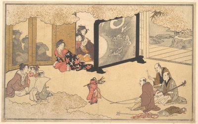 Eine Aufführung sehen von Kitagawa Utamaro