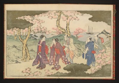 Die Hügel von Gotenyama, Edo, mit Blick auf die Bucht von Edo von Kitagawa Utamaro