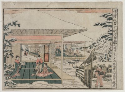 Chushingura: Akt IX aus der Serie Perspektivbilder für Das Schatzhaus der Loyalität, ca. 179 von Kitao Masayoshi
