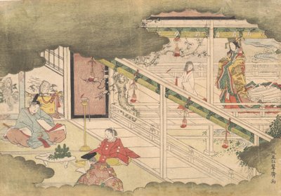Ein Vorfall aus den Erzählungen von Ise Ise Monogatari, ca. 1790 von Kitao Shigemasa