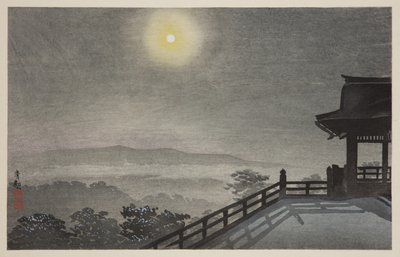 Kühle Mondnacht am Kiyomizudo in der östlichen Hauptstadt von Kiyochika Kobayashi