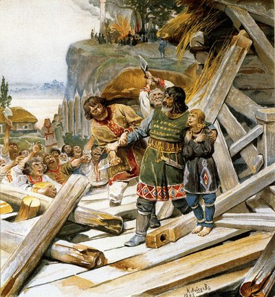 Heiliger Theodor der Waräger von Klavdiy Vasilievich Lebedev