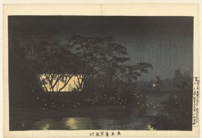 Der Komoro-Fluss bei Tennoji von Kobayashi Kiyochika