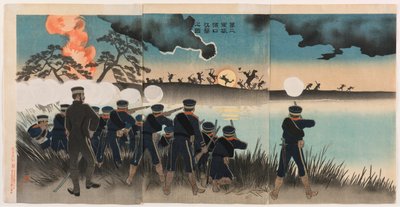Der Angriff der zweiten Armee auf Port Arthur von Kobayashi Kiyochika
