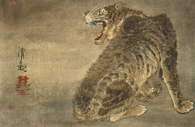 Tiger und Blitz von Kobayashi Kiyochika