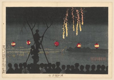 Feuerwerk in Ikenohata von Kobayashi Kiyochika