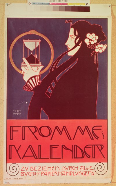 Entwurf für den Frommes-Kalender, für die 14. Ausstellung der Wiener Secession, 1902 von Koloman Moser
