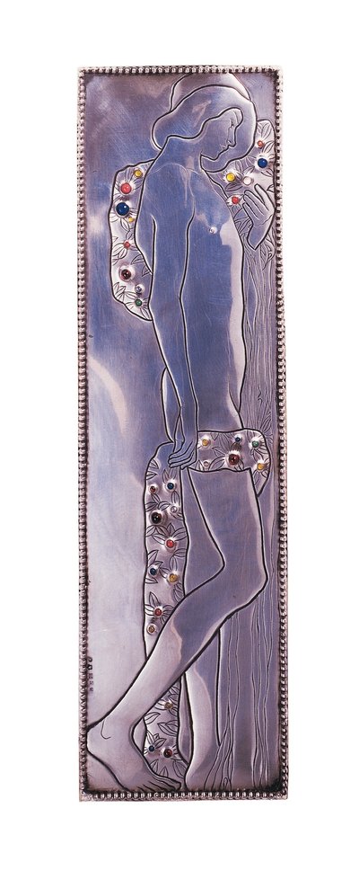 Panel von einem Wiener Werkstätte Einzelbett, ca. 1904 von Koloman Moser