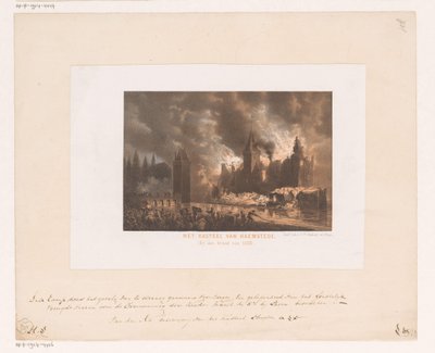 Brand im Schloss Haamstede von Koninklijke Nederlandse Steendrukkerij van C.W. Mieling