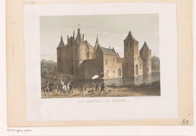 Ansicht von Schloss Egmond von Koninklijke Nederlandse Steendrukkerij van C.W. Mieling