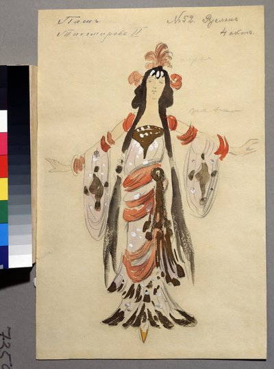 Kostümentwurf für die Oper Ruslan und Lyudmila von M. Glinka von Konstantin Alekseevich Korovin