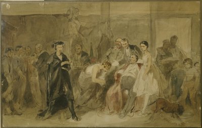 Hinter dem Vorhang im Leibeigenentheater von Konstantin Alexandrovich Trutovsky