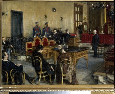 Warten auf ein Urteil von Konstantin Apollonovich Savitsky