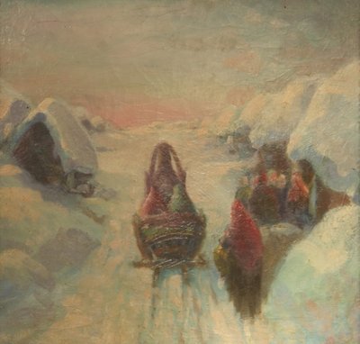 Winter. Schlittenfahrt von Konstantin Konstantinovich Pervukhin