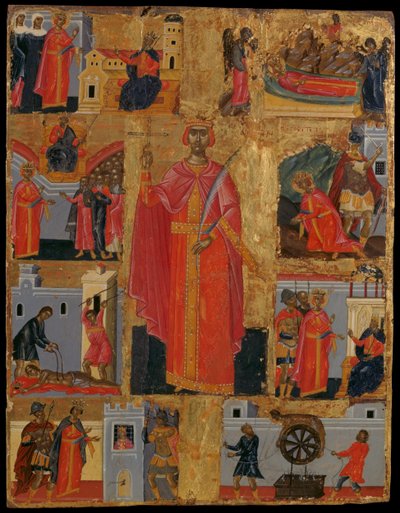 Die heilige Katharina und Szenen aus ihrem Leben von Konstantinos Tzanes