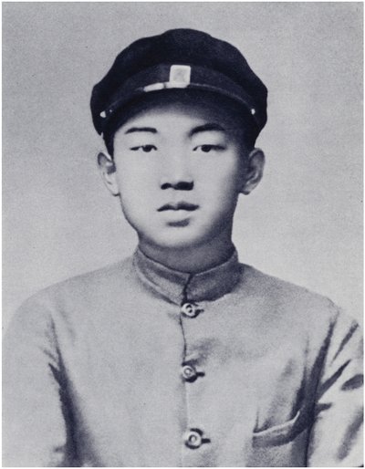 Genosse Kim Il-sung in seinen Schuljahren von Korean Photographer