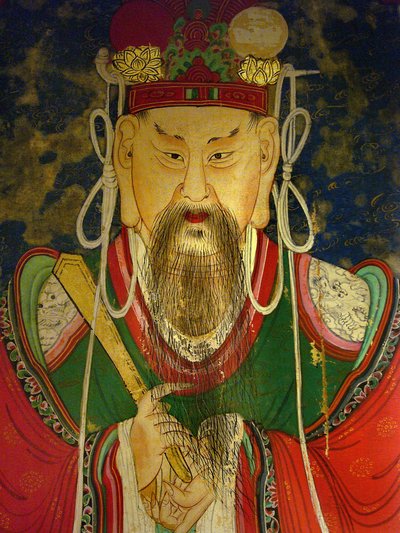 Detail, Porträt des zehnten Königs (Yeonsangun) von Korean School