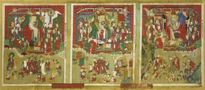 Drei der zehn Könige der Hölle von Korean School