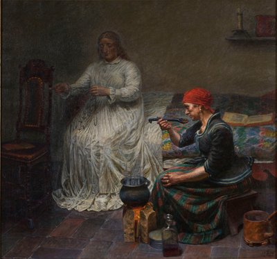 Leonora Christina im Blauen Turm. Kochen von Brei von Kristian Zahrtmann