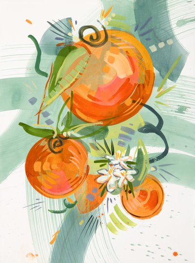 Lebhafte Orangenblüten von Kristin Cronic