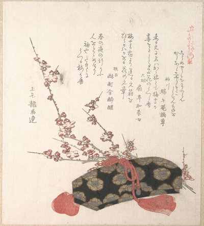 Briefkasten und Pflaumenblüten von Kubo Shunman
