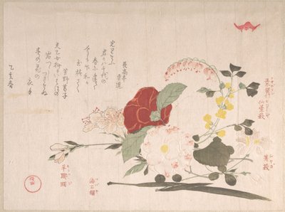 Frühlingsregen-Sammlung (Harusame shū), Band 2: Schnittblumen: Waldrebe, Buschklee, Iris, Kamelie und Azalee von Kubo Shunman