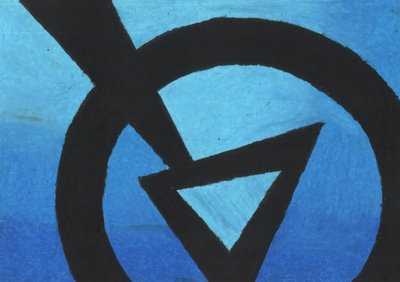 Kühne blaue abstrakte Formen von Kulik