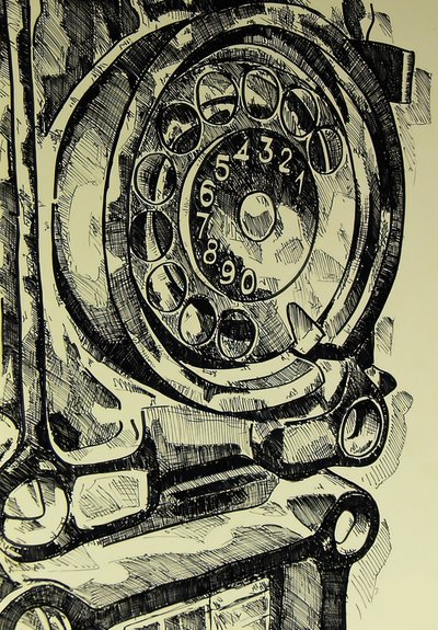 Klassisches Wählscheibentelefon von Kulik