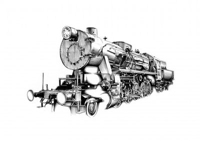 Klassische Dampflokomotive von Kulik