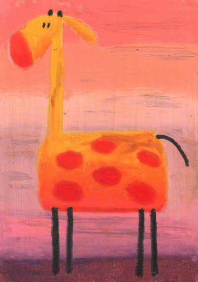 Niedliche Giraffe Sonnenuntergang von Kulik