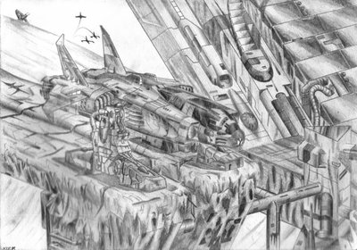 Futuristischer Kampfjet-Basis von Kulik
