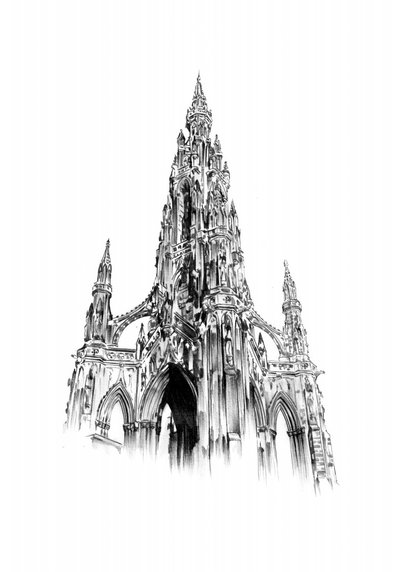 Gotisches Edinburgh Denkmal von Kulik