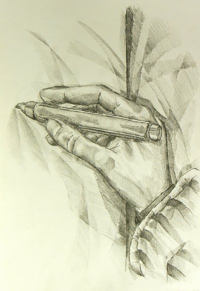 Hand mit medizinischem Stift von Kulik