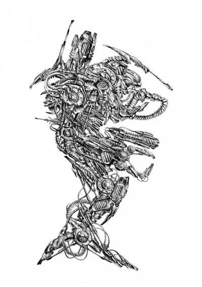 Komplexer mechanischer Roboter von Kulik