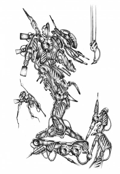 Komplexer Sci-Fi-Roboter von Kulik