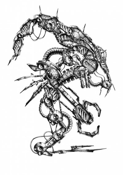 Mechanisches Sci-Fi Wesen von Kulik