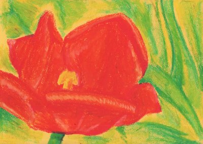 Lebhafte rote Tulpe von Kulik